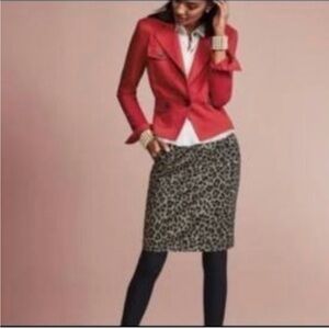 CAbi Jungle Print Skirt in Gray and Black